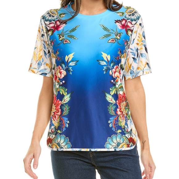 JOHNNY WAS
Bee Active Oversized Crop T-shirt In Blue
$165 Sz small top rashguard - Picture 1 of 5
